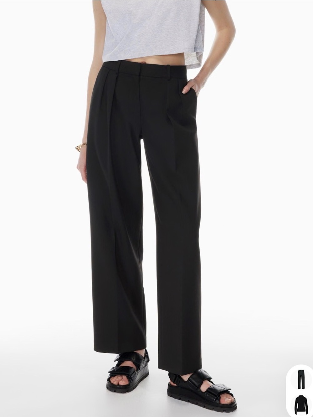 Aritzia Babaton Revue Trouser Pant in Cement Blue